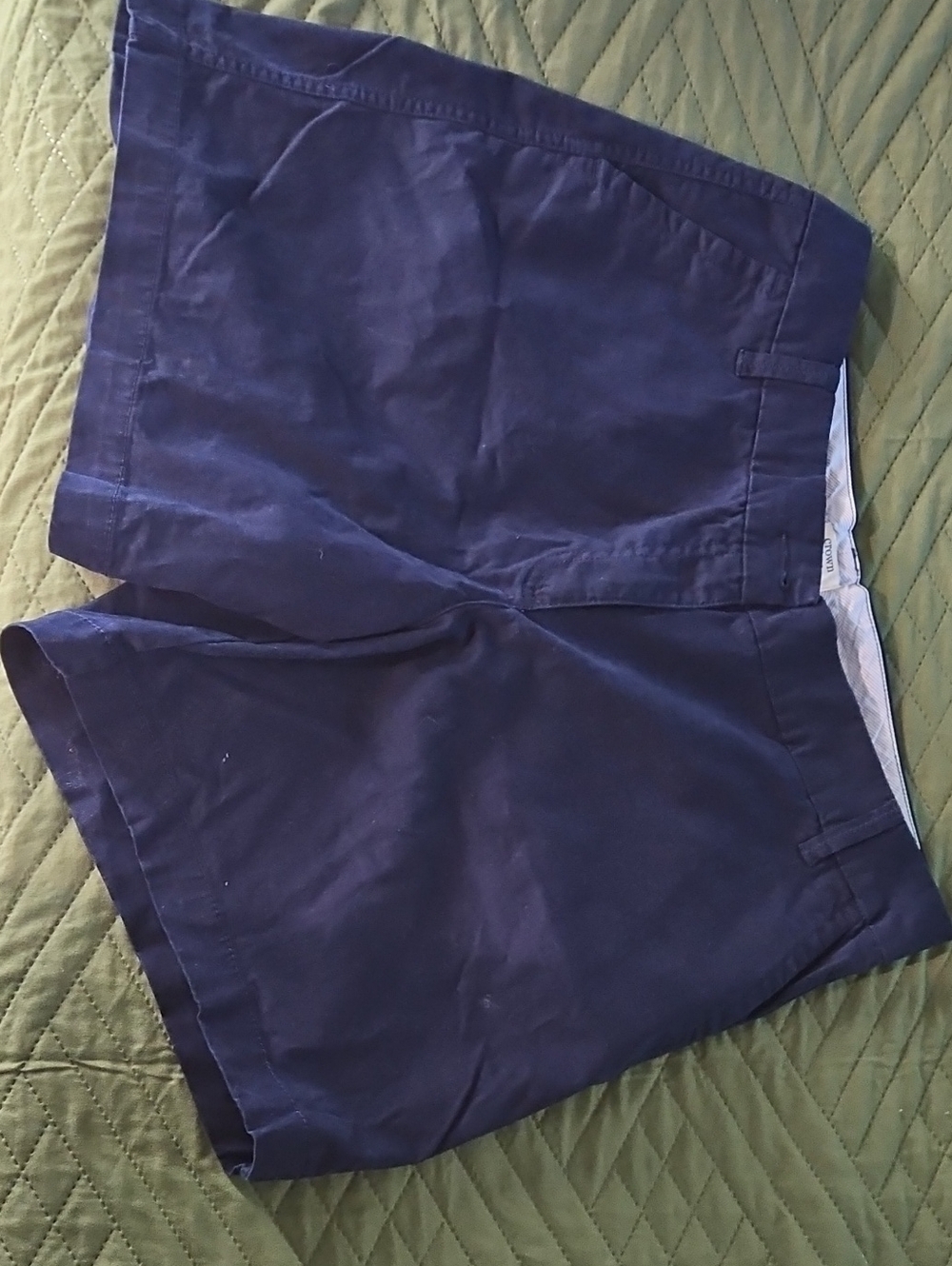 crown & ivy Navy Flat-Front Women's Shorts